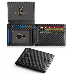 Wallet for Men -Slim RFID Leather Mens Bifold Wallets 2 ID Window With